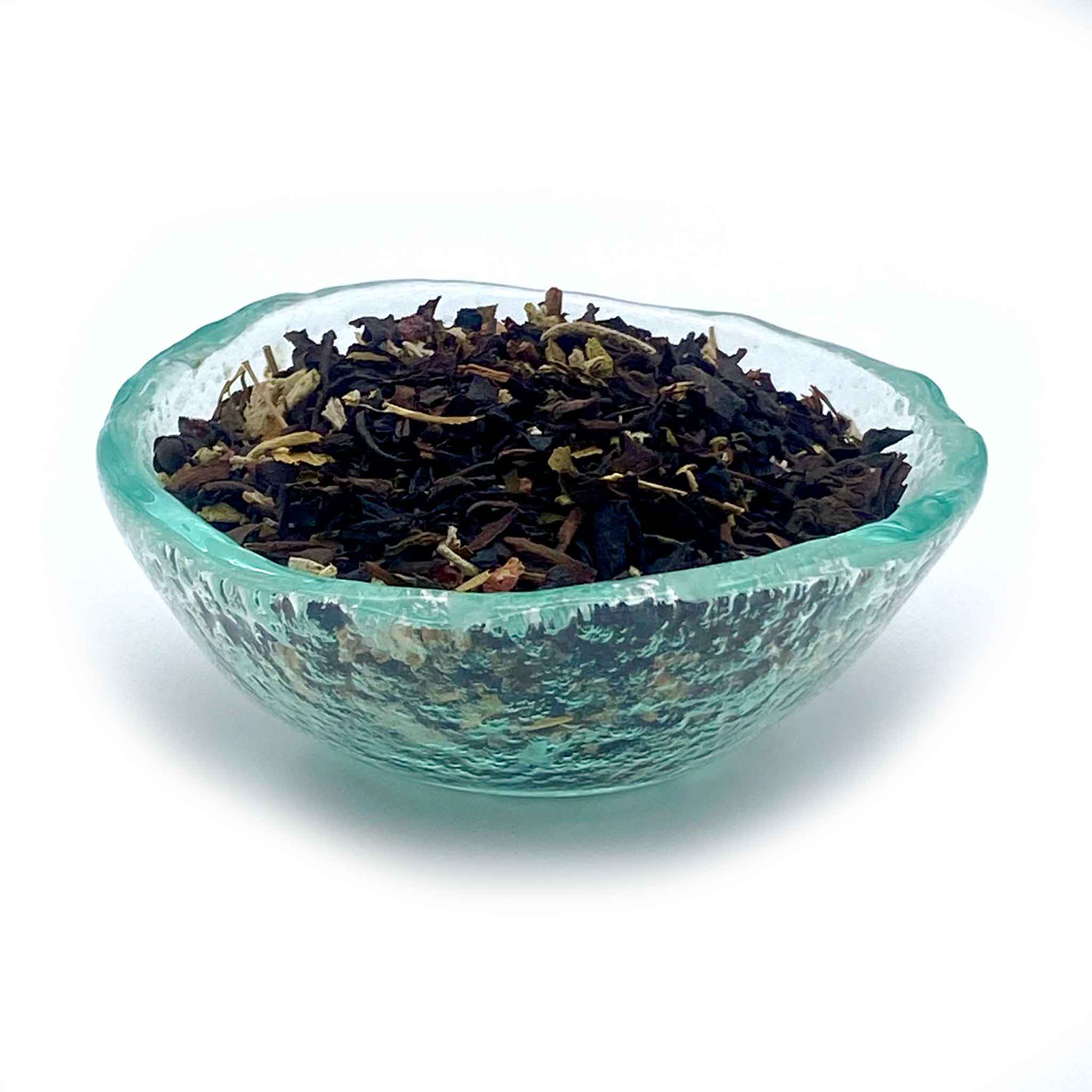 blackberry sage tea in dish