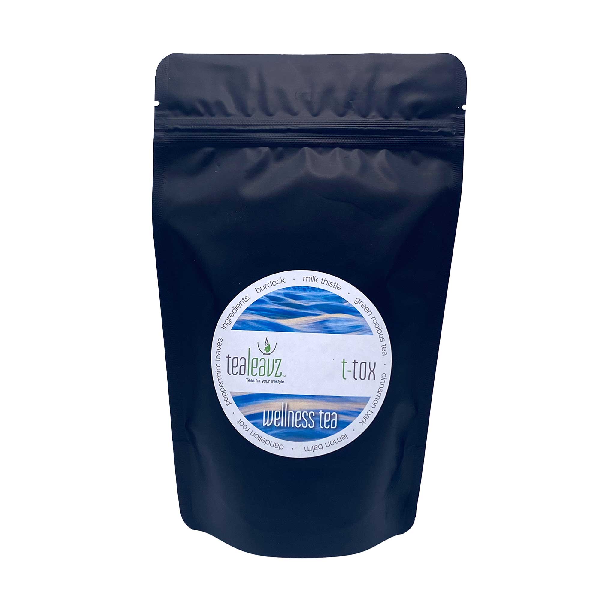 package of Tea Tox Dandelion Detox Tea Green Rooibos Detox Tea