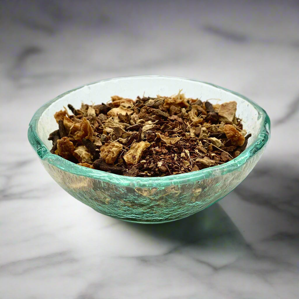 vanilla chai tea in dish