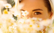 Looking over chamomile flowers for the best tea for skin