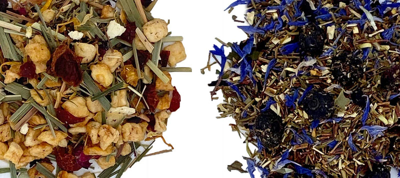 try a blend of kona pineapple pop with blueberry rooibos