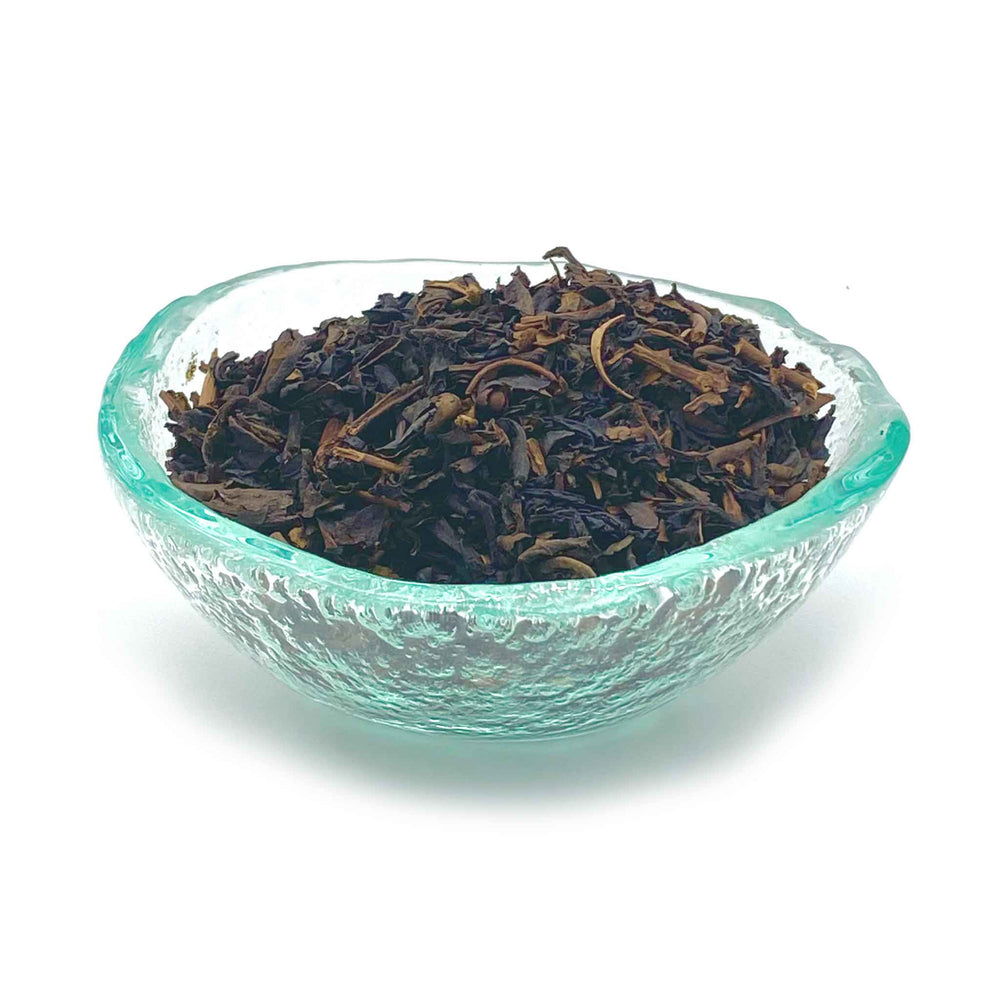 almond oolong tea in a dish
