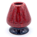 firecracker red ceramic matcha whisk holder