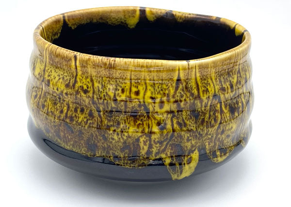 golden fields ceramic matcha bowl
