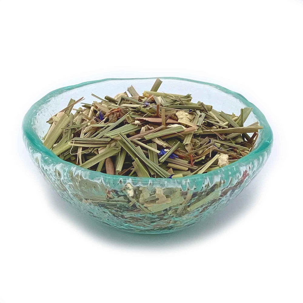 lemongrass ginger tea in dish