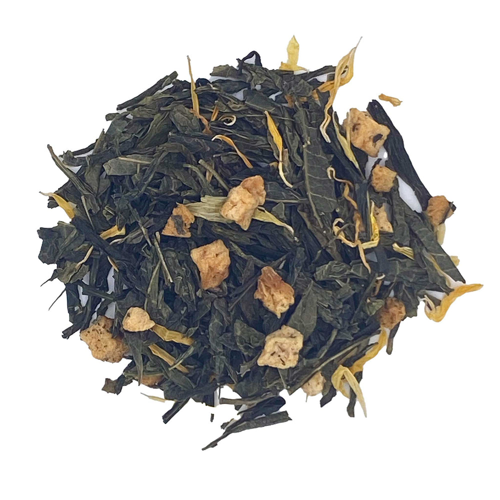 loose leaf apricot green tea