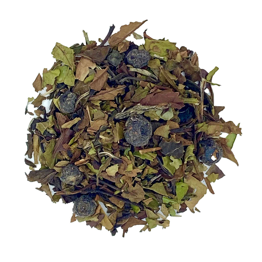 loose leaf blueberry white tea