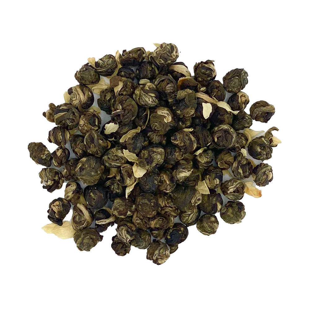 loose leaf jasmine green tea pearls