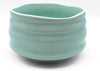 ceramic matcha bowl in mint green