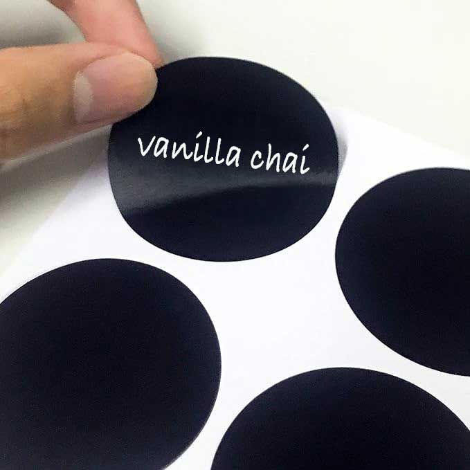rewritable labels for tea storage