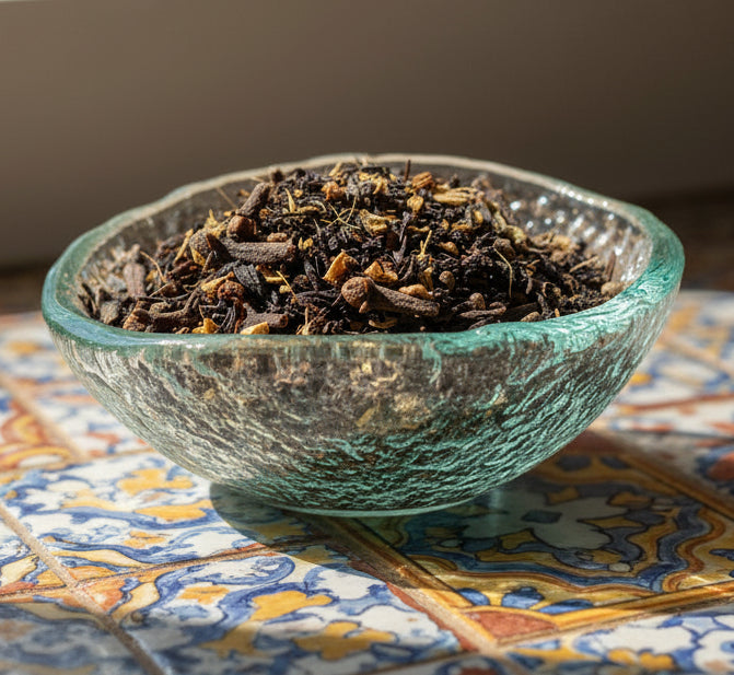 spiced masala chai in dish