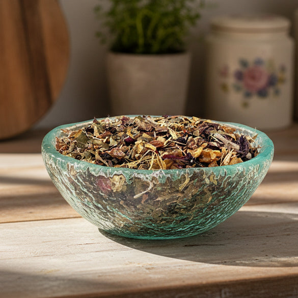 Throat Soother Tea in dish