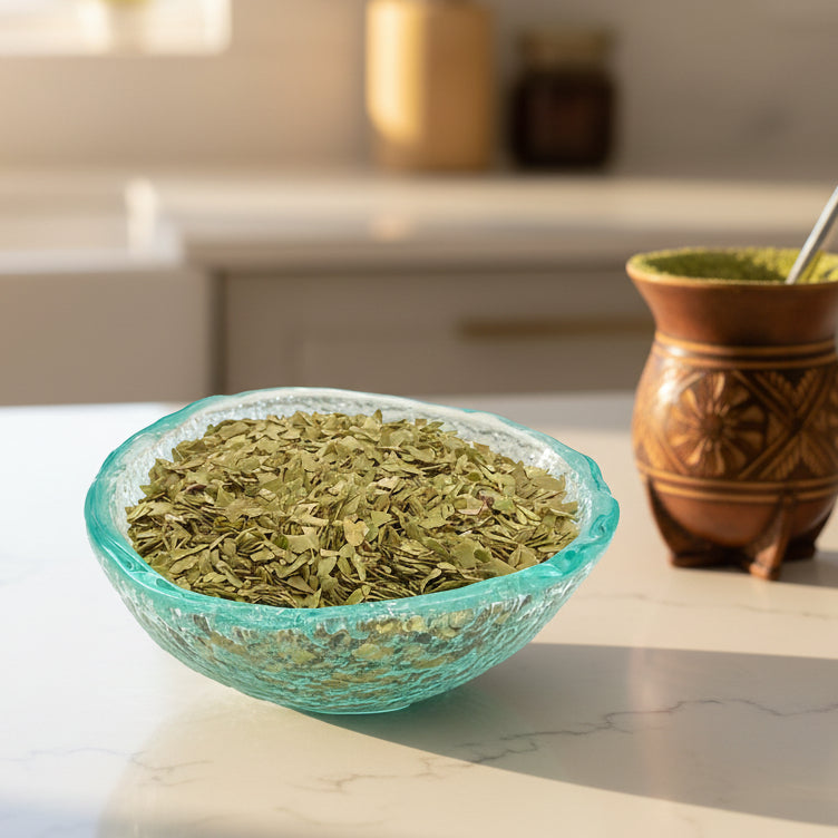 yerba mate tea in dish