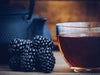 raspberry black tea with iron kettle