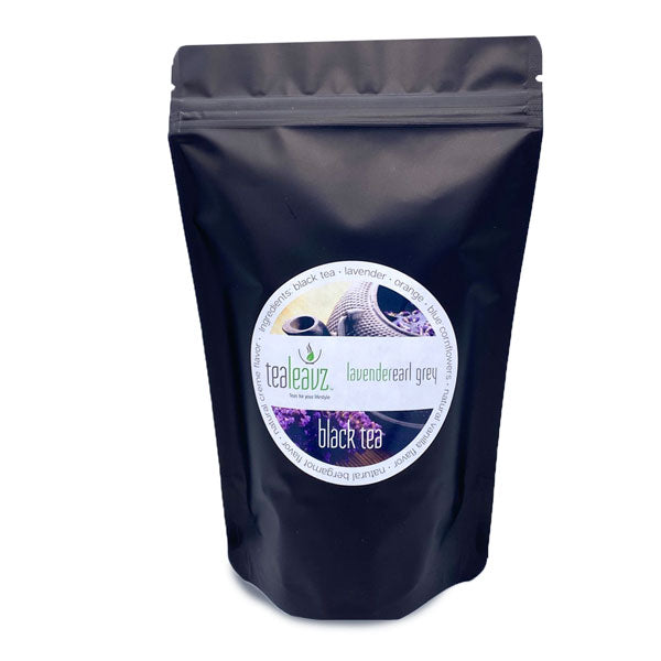 lavender earl grey tea sold in packaged pouch